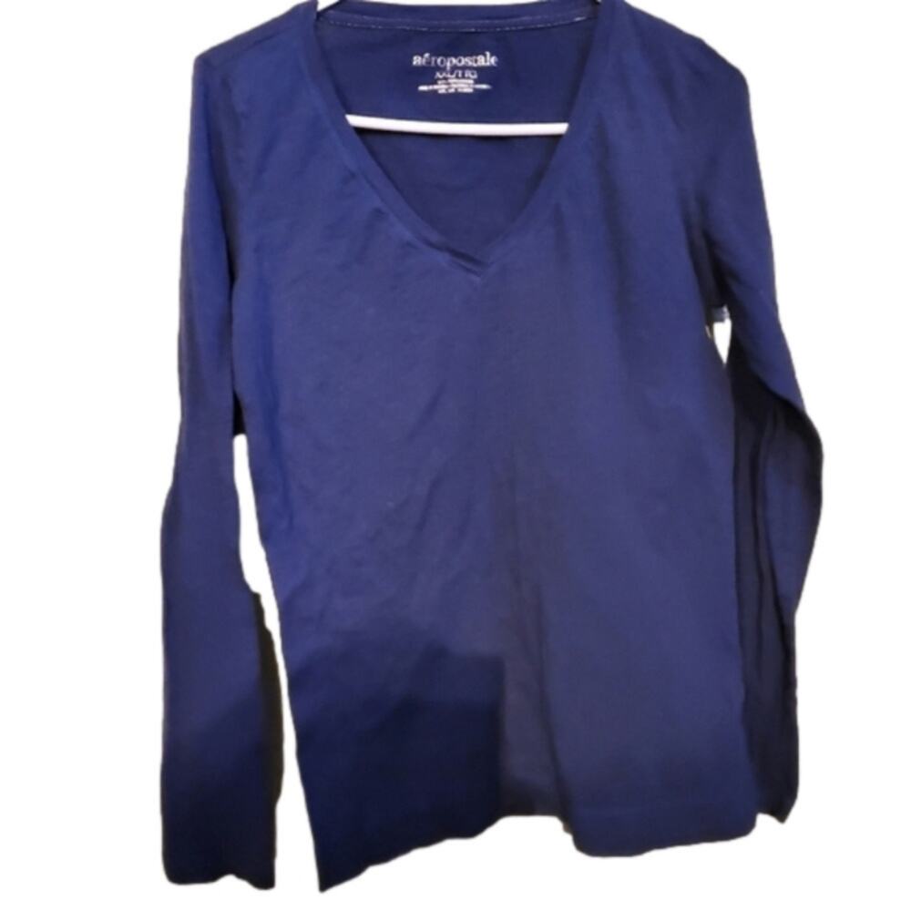 Aeropostale Long Sleeve Royal Blue Shirt Size XXL